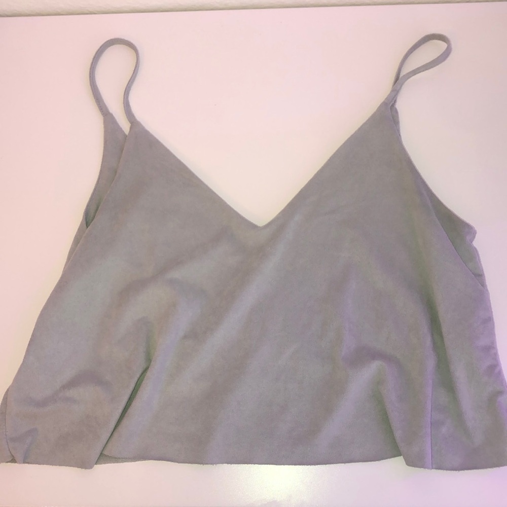 Forever 21 light blue suede top